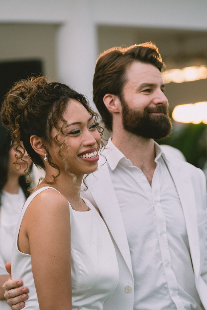 Michael and Deha together after the wedding ceremony