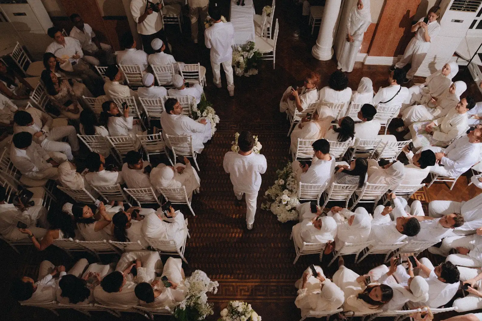 The Nikah solemnization ceremony seen from above