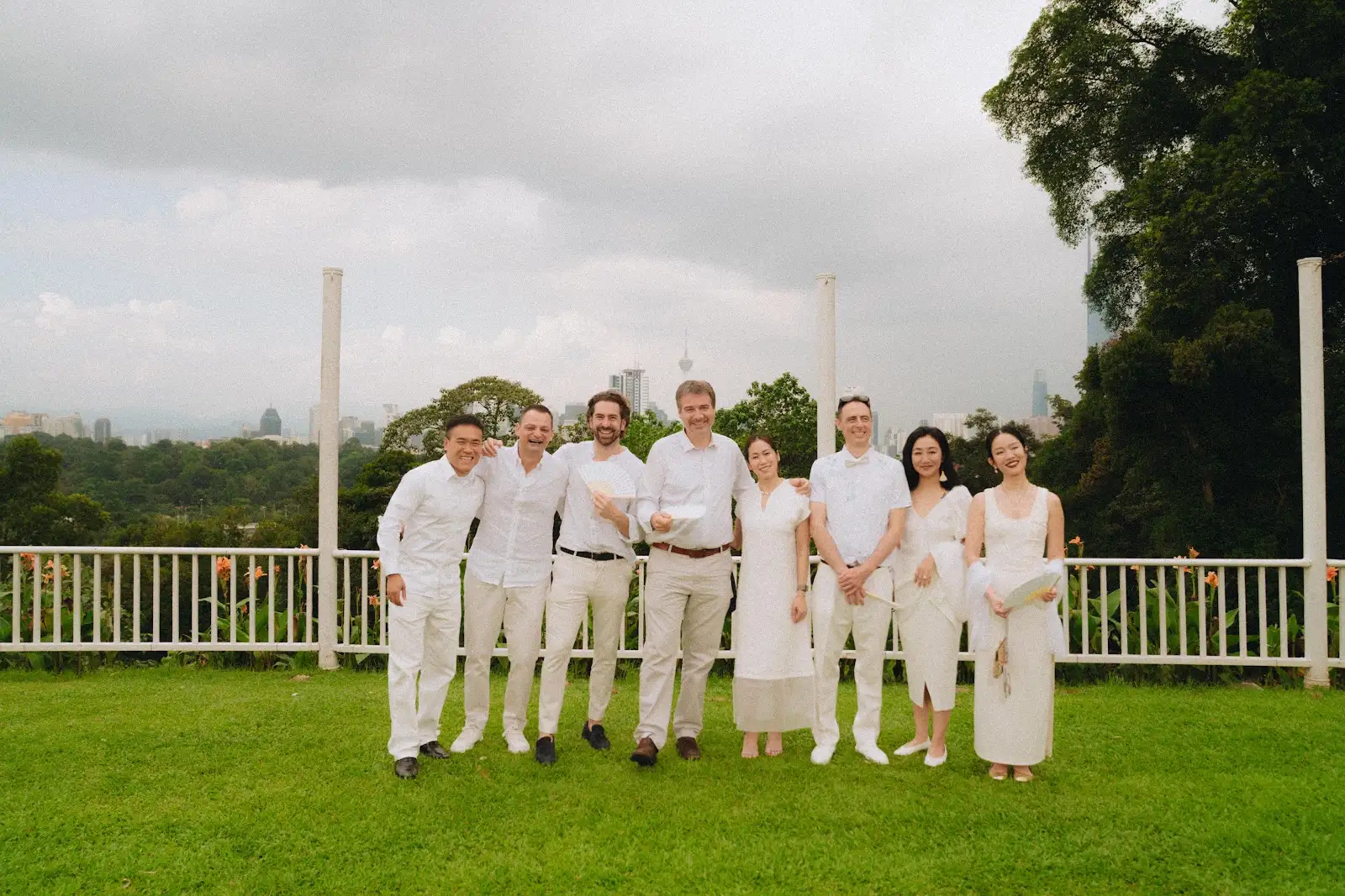 Family and friends gathered together after the wedding ceremonies